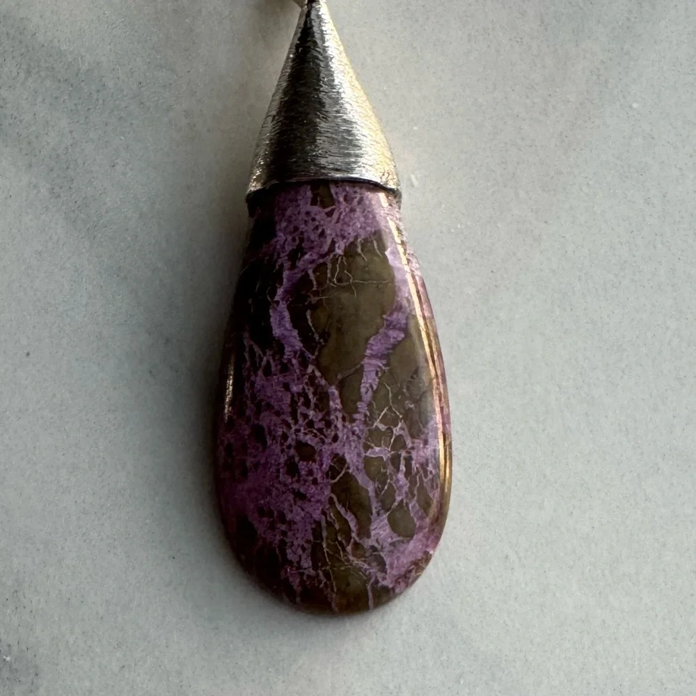 NWOT Sundance Moonshadow Canyon Pendant, Purpurite, Sterling Silver